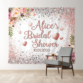 Lofaris Pink Glitter Kiss The Miss Goodbye Wedding Backdrop